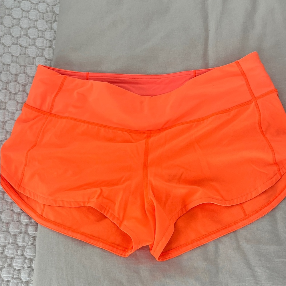 Lululemon Athletica Bright Orange Athletic Shorts